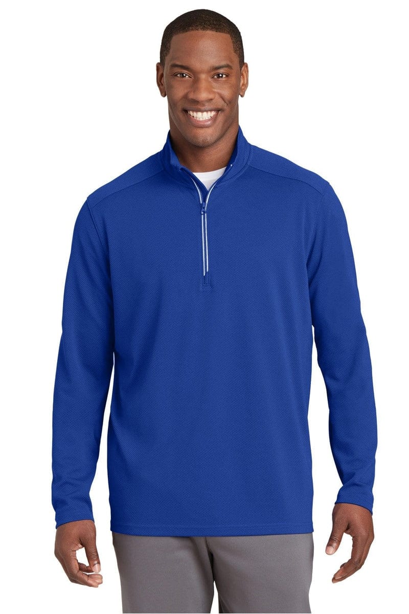 Sport-Tek ST860 Sport-Wick Textured 1/4-Zip Pullover in 
