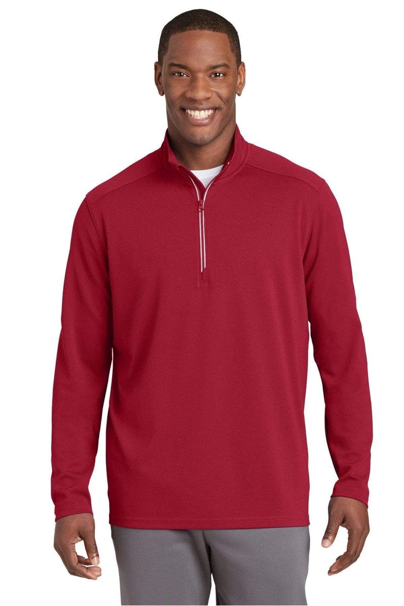 Sport-Tek ST860 Sport-Wick Textured 1/4-Zip Pullover in 