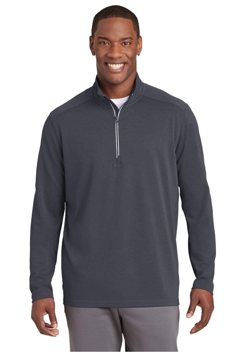 Sport-Tek ST860 Sport-Wick Textured 1/4-Zip Pullover in 