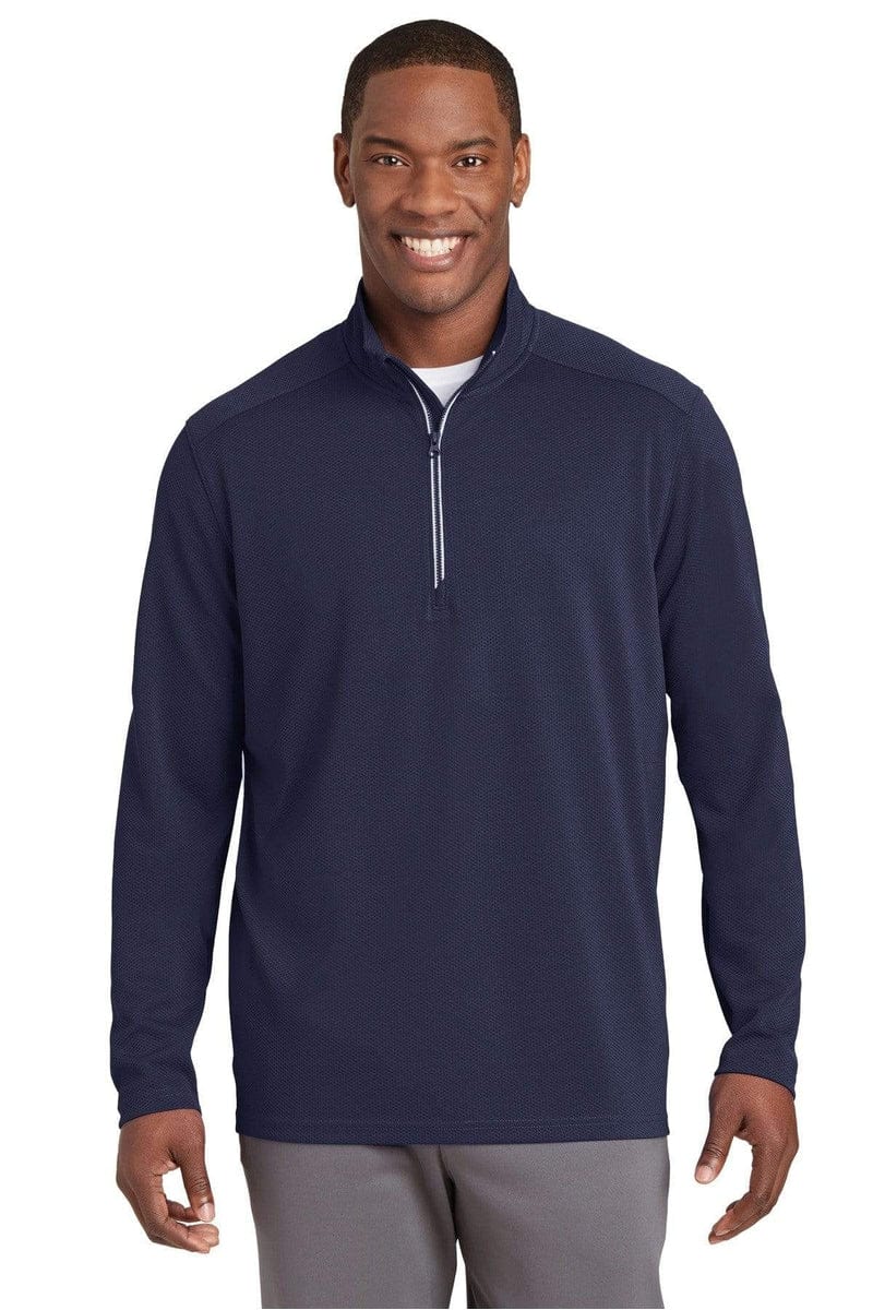 Sport-Tek ST860 Sport-Wick Textured 1/4-Zip Pullover in 