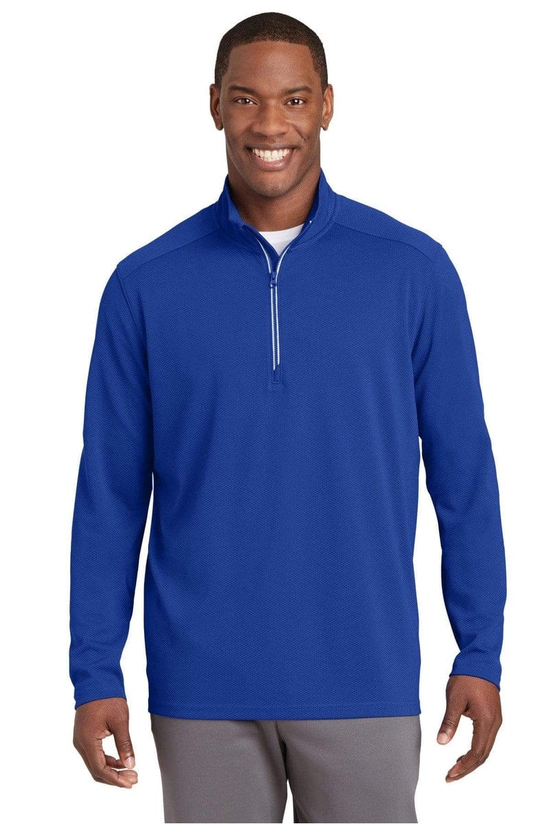Sport-Tek ST860 Sport-Wick Textured 1/4-Zip Pullover in 