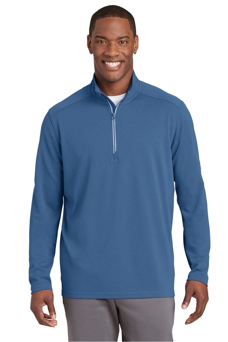 Sport-Tek ST860 Sport-Wick Textured 1/4-Zip Pullover in 