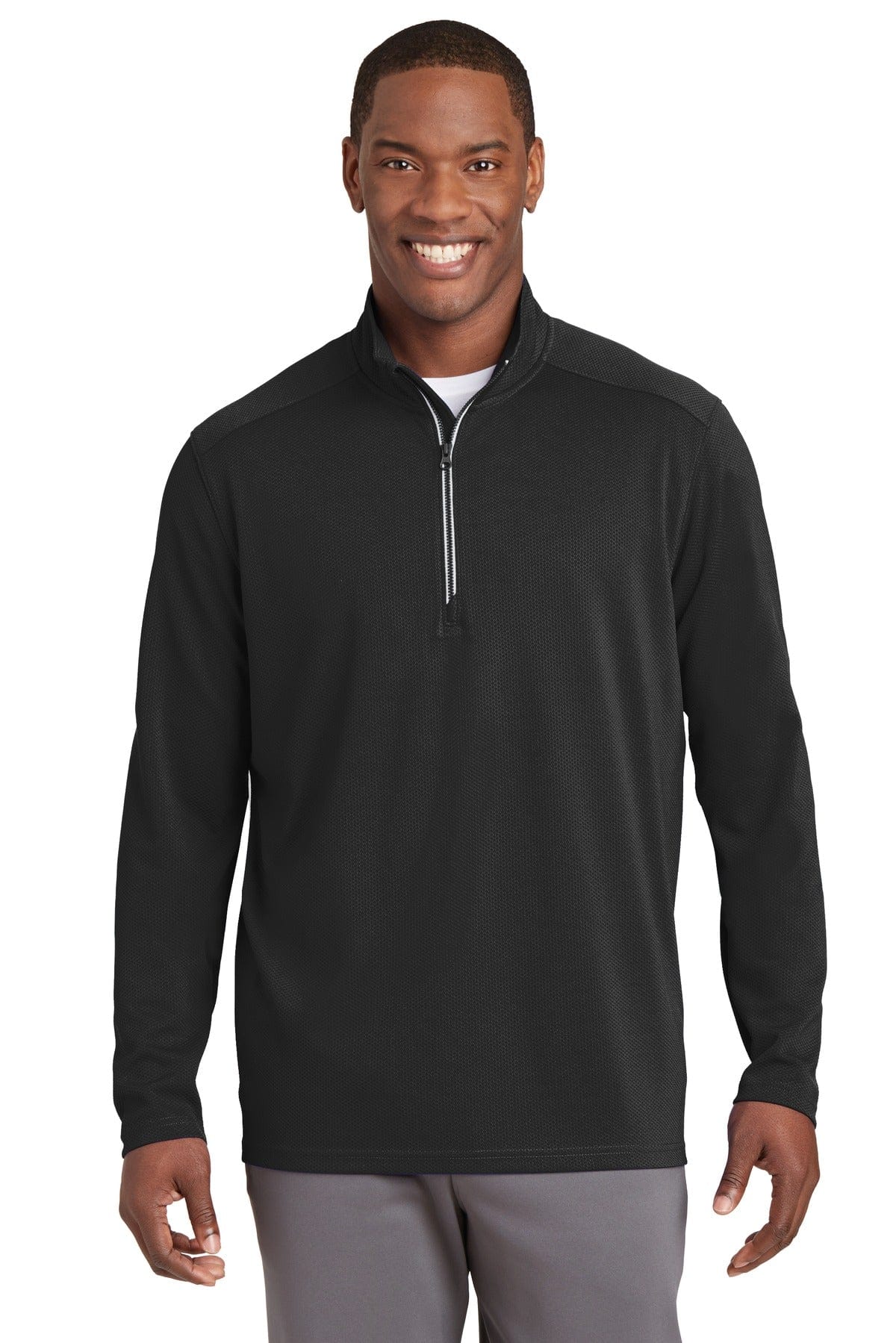 Sport-Tek Activewear XS / Black Sport-Tek ST860 Sport-Wick Textured 1/4-Zip Pullover