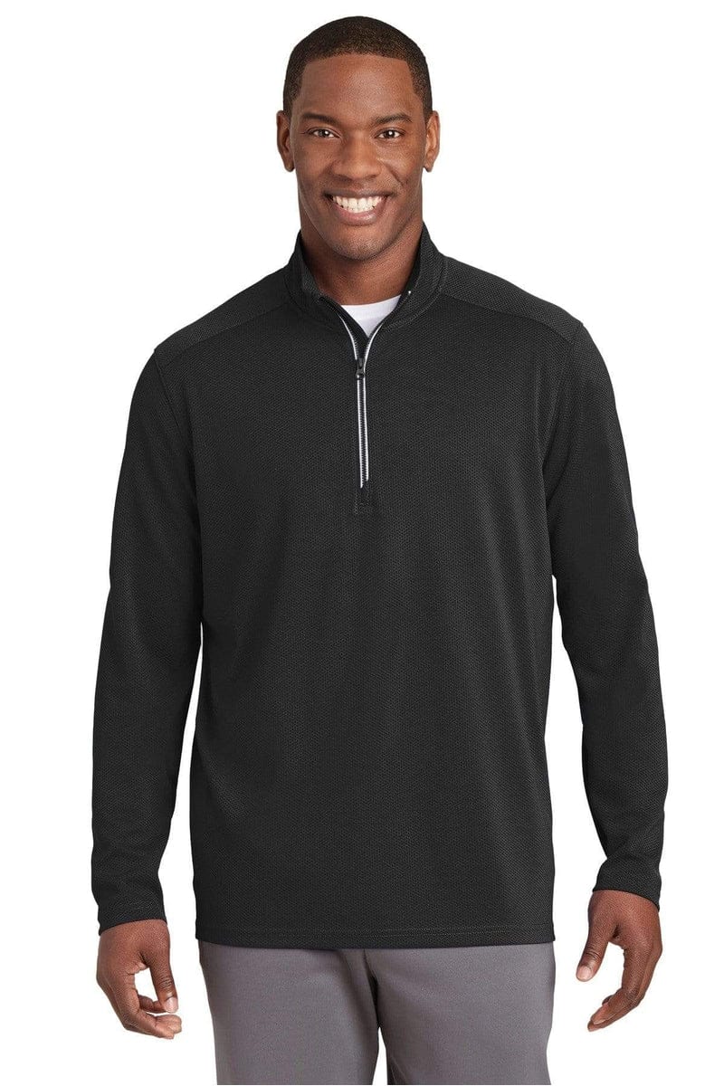 Sport-Tek ST860 Sport-Wick Textured 1/4-Zip Pullover in 