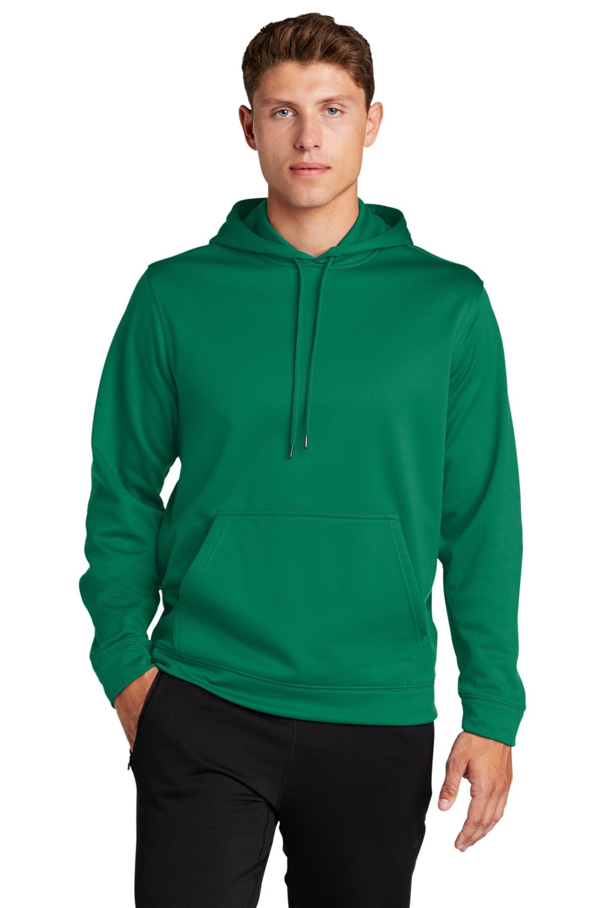 Sport-Tek Sport-Wick Fleece Hooded Pullover F244 in Kelly Green