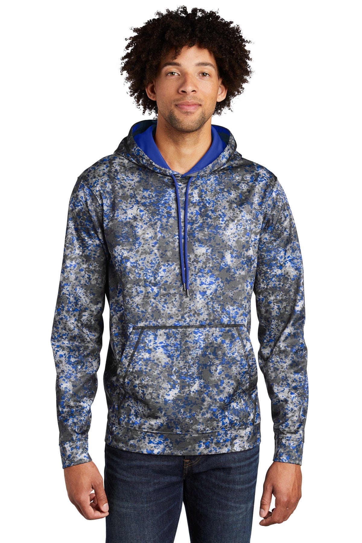 Sport-Tek Sport-Wick Mineral Freeze Fleece Hooded Pullover. ST230 in True Royal