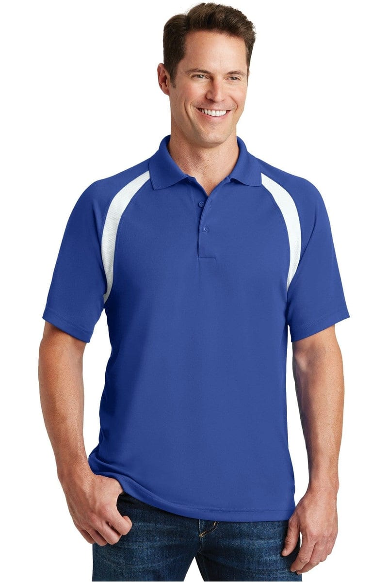 Sport-Tek T476 Dry Zone Colorblock Raglan Polo in 