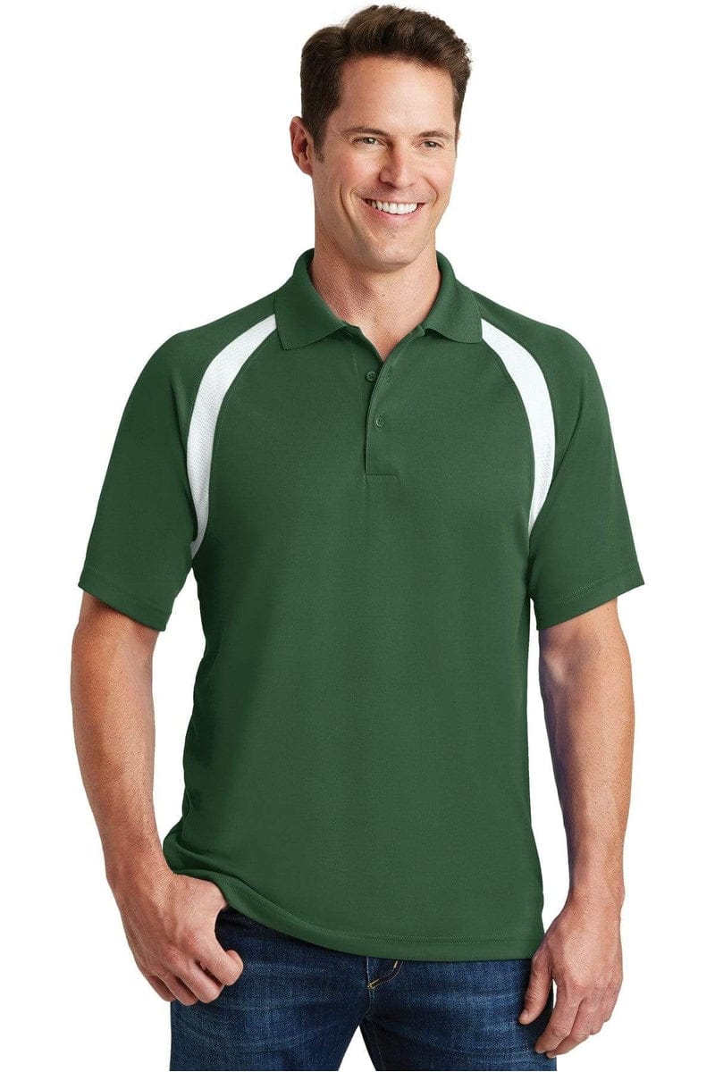 Sport-Tek T476 Dry Zone Colorblock Raglan Polo in 