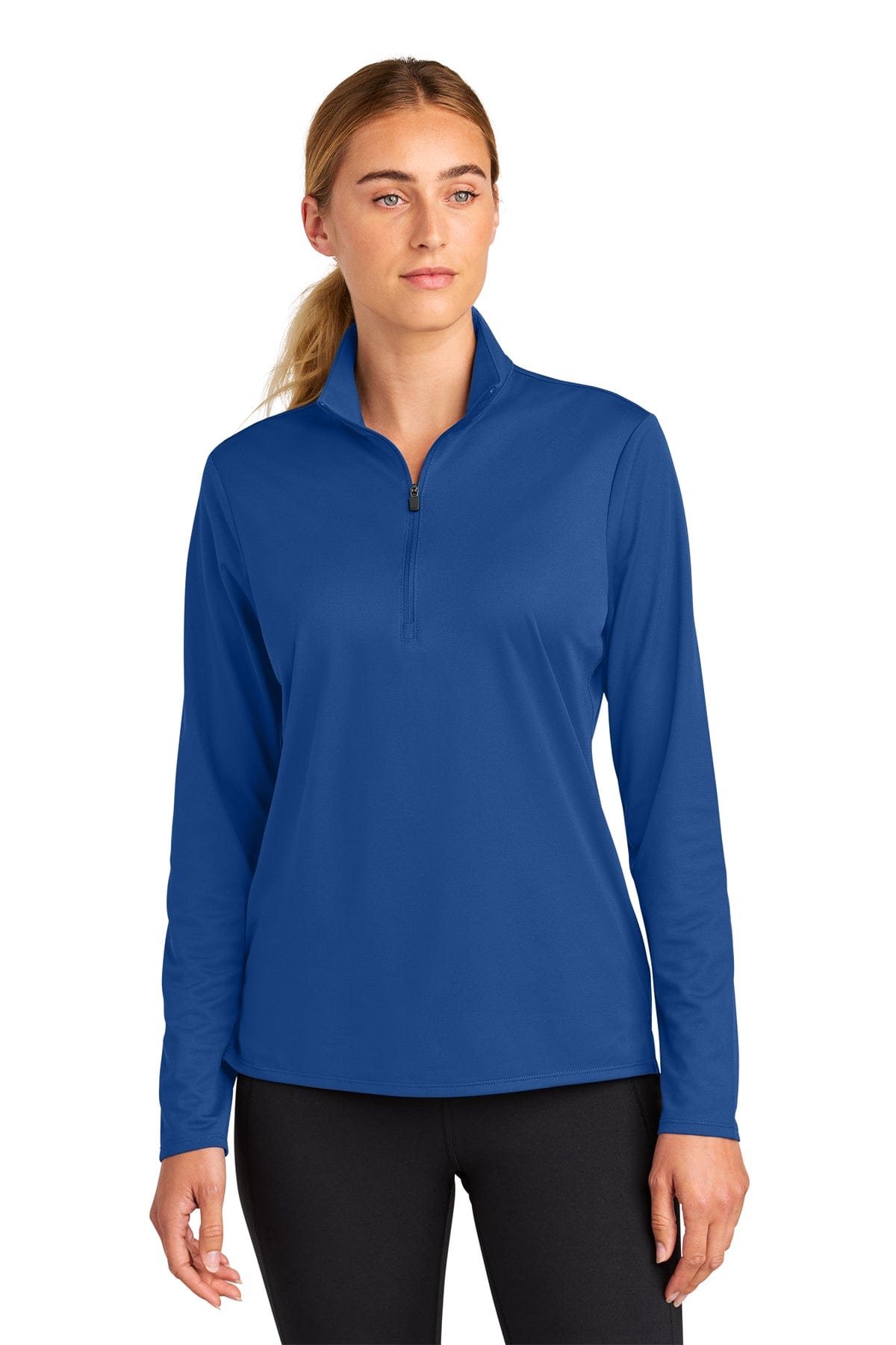 Sport-Tek Women's Micropique Sport-Wick 1/4-Zip LST672 in True Royal