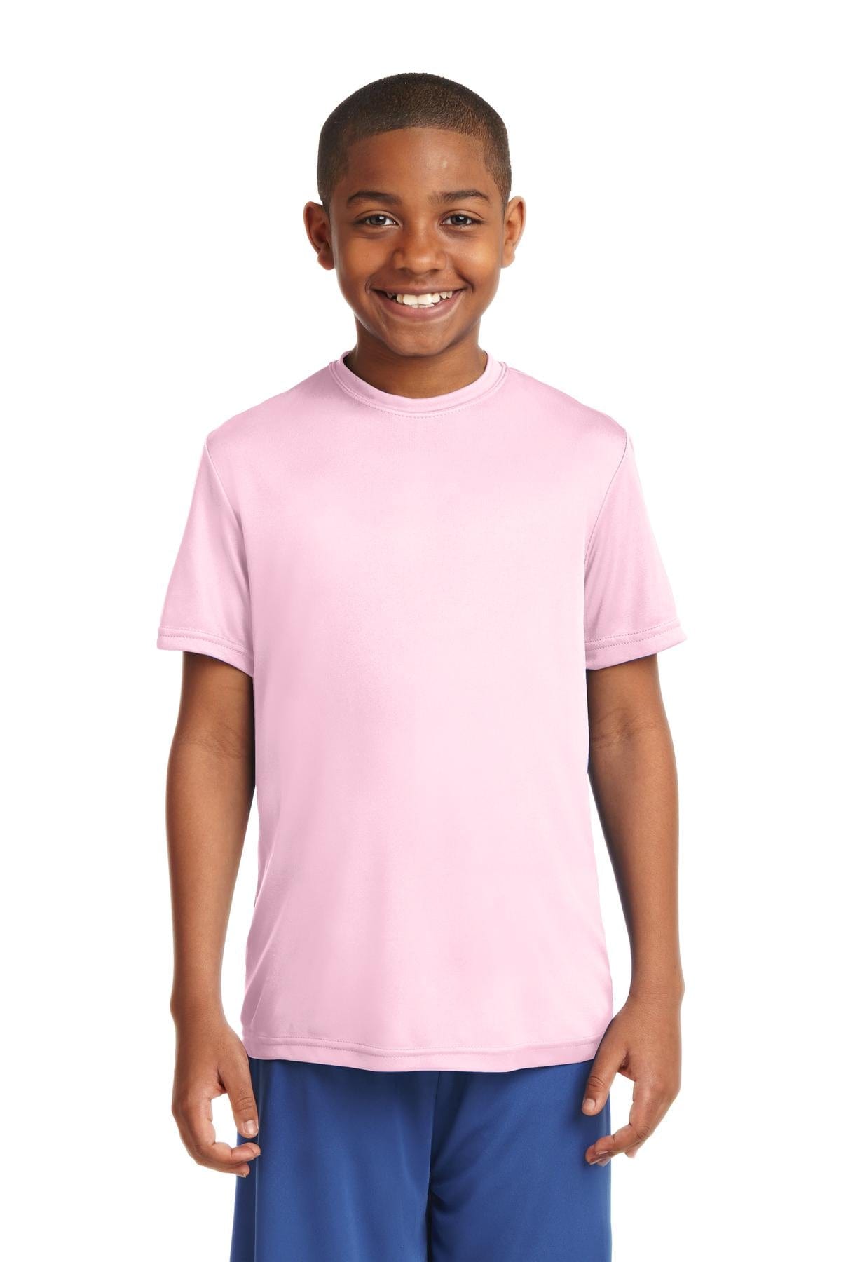 Sport-Tek YST350 Youth PosiCharge Competitor Tee in Light Pink