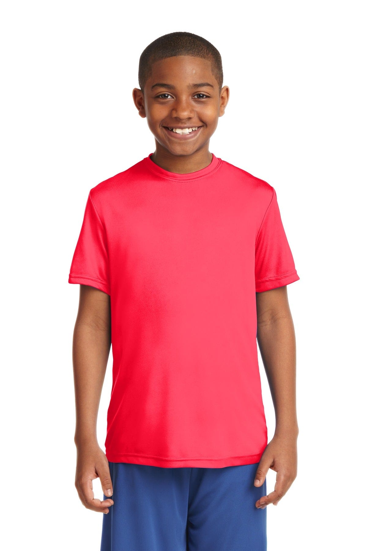 Sport-Tek YST350 Youth PosiCharge Competitor Tee. in Hot Coral