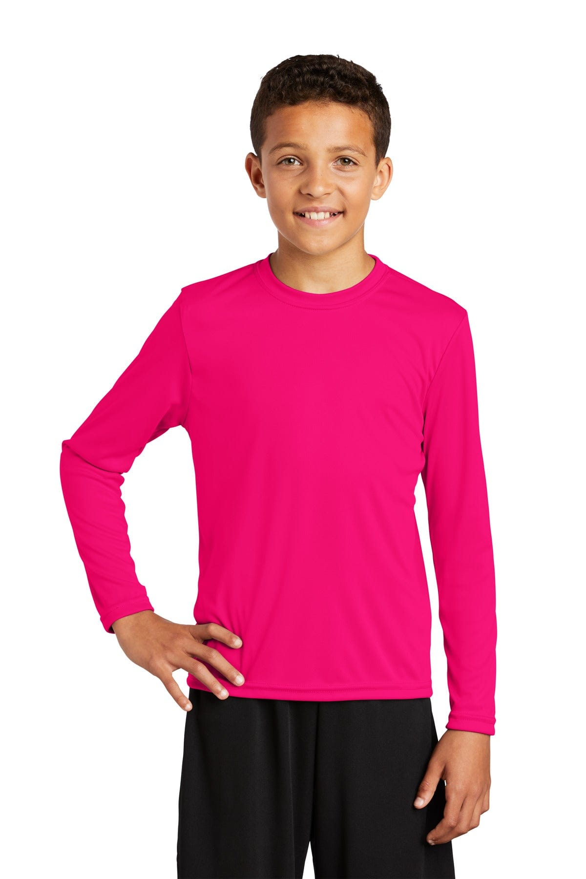 Sport-Tek YST350LS Youth Long Sleeve PosiCharge Competitor Tee in 