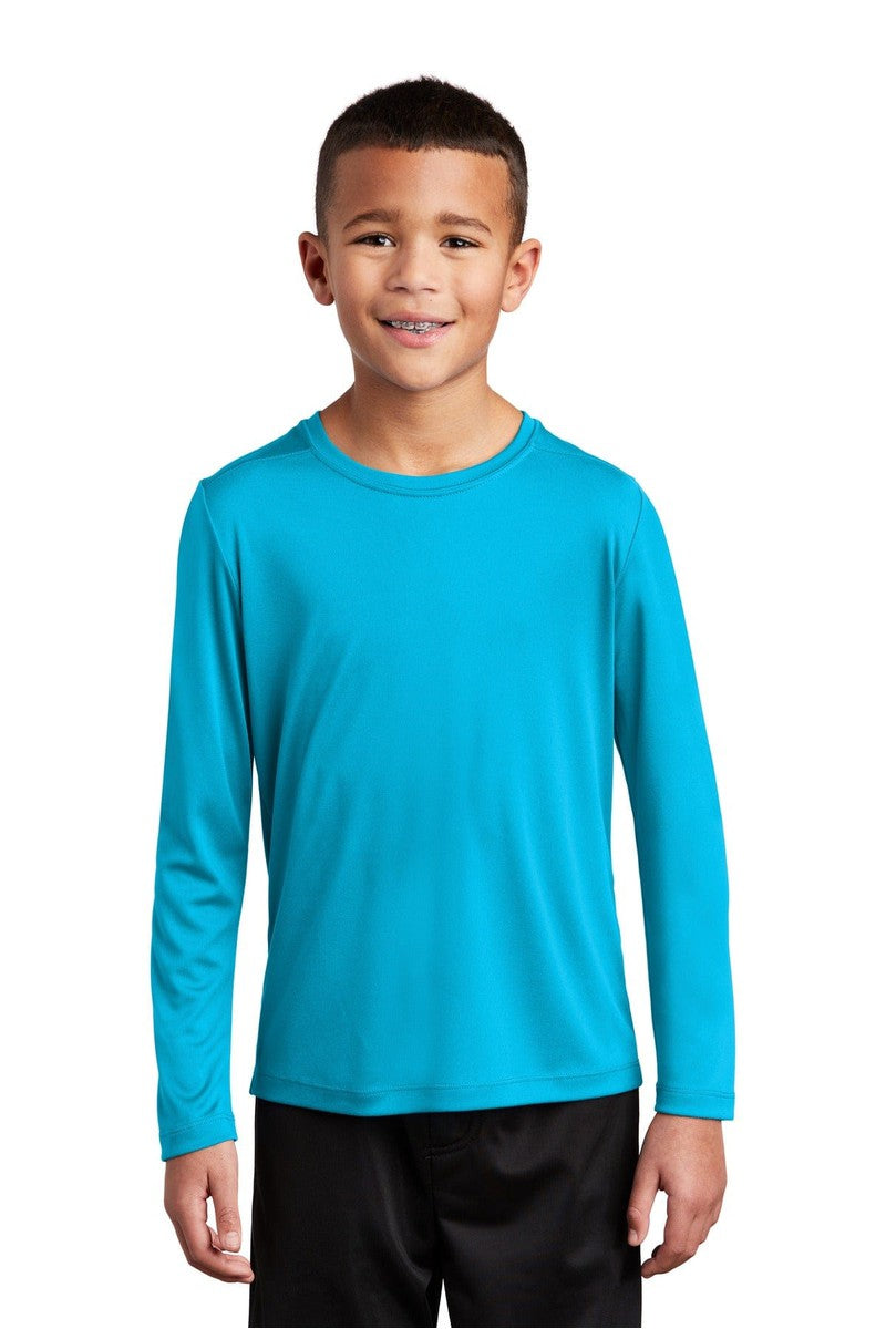 Sport-Tek YST420LS Youth Posi-UV Pro Long Sleeve Tee in 