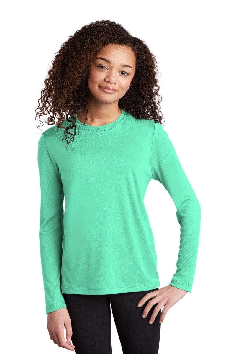 Sport-Tek YST420LS Youth Posi-UV Pro Long Sleeve Tee in 