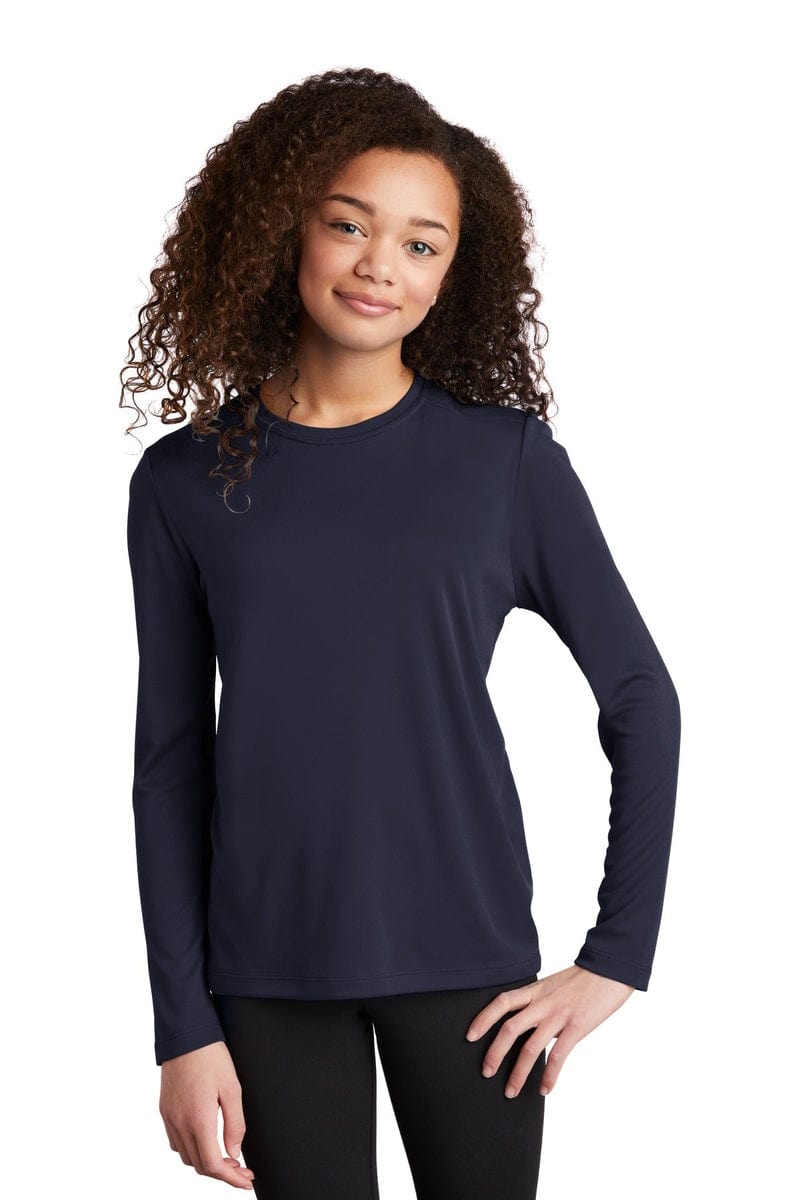Sport-Tek YST420LS Youth Posi-UV Pro Long Sleeve Tee in 