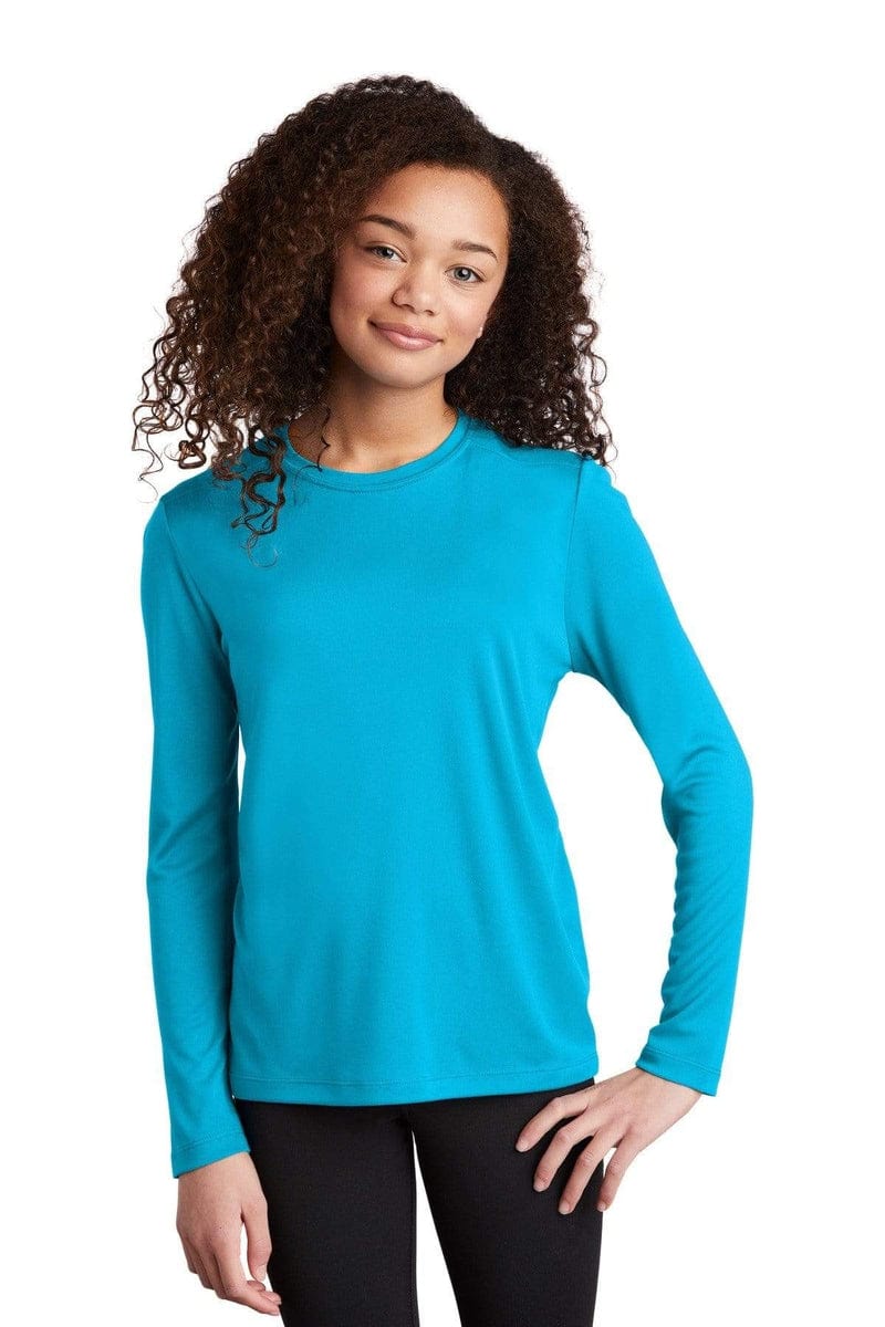 Sport-Tek YST420LS Youth Posi-UV Pro Long Sleeve Tee in 