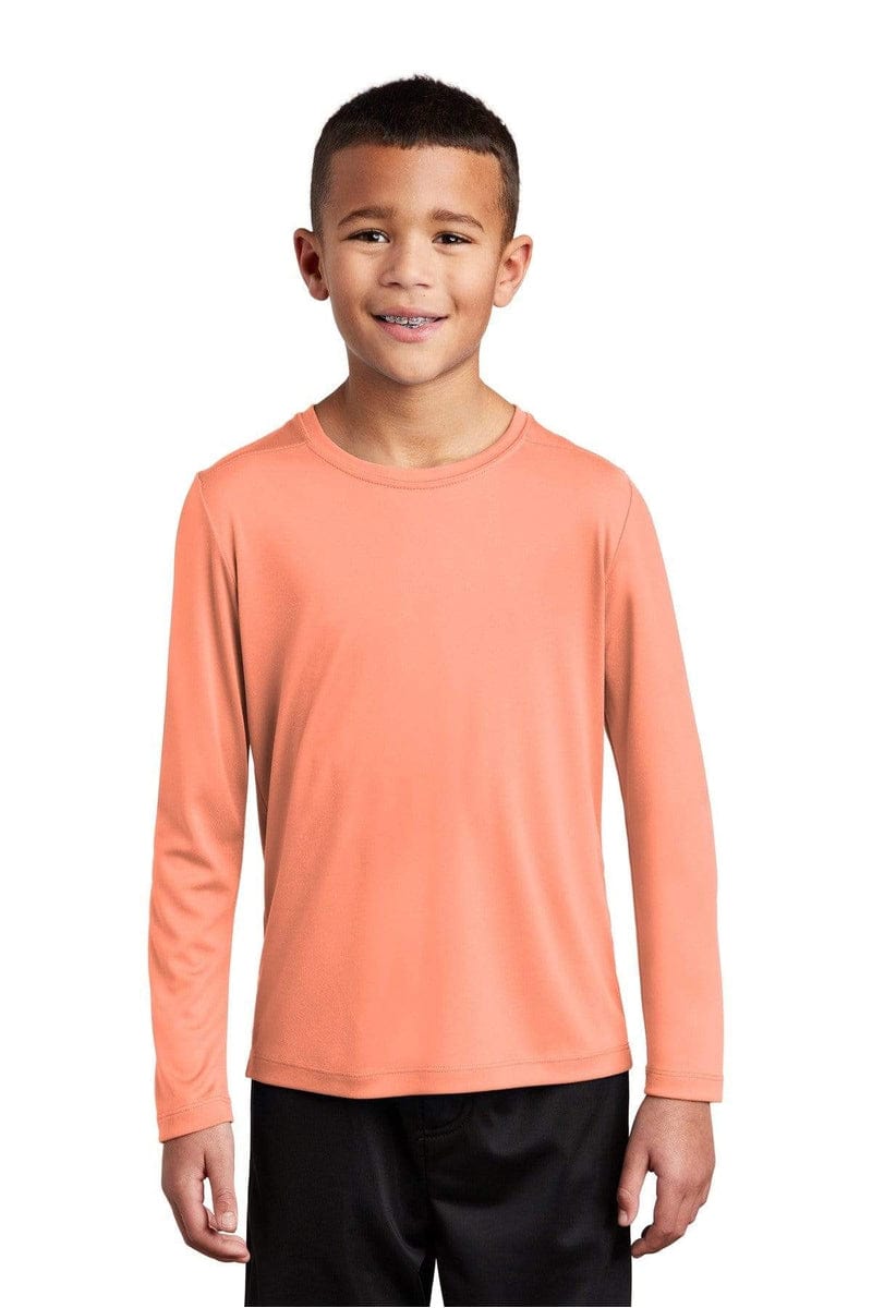 Sport-Tek YST420LS Youth Posi-UV Pro Long Sleeve Tee in 