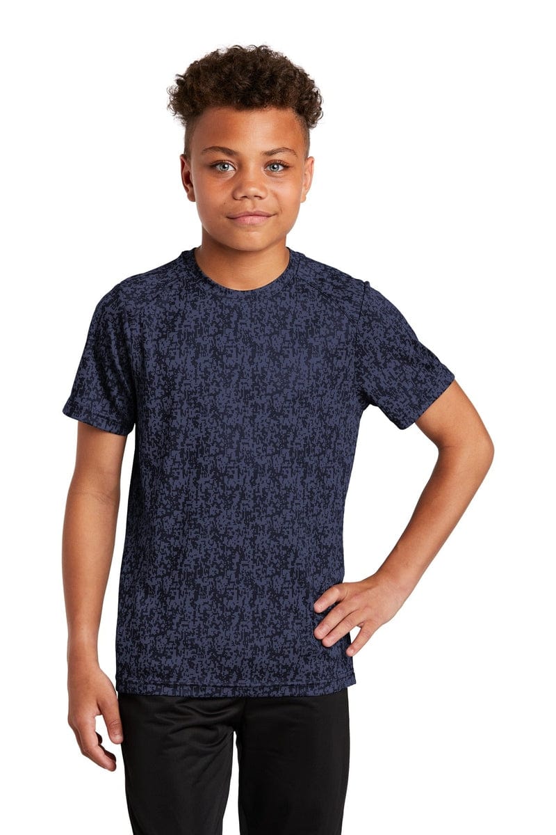 Sport-Tek YST460 Youth Digi Camo Tee in 