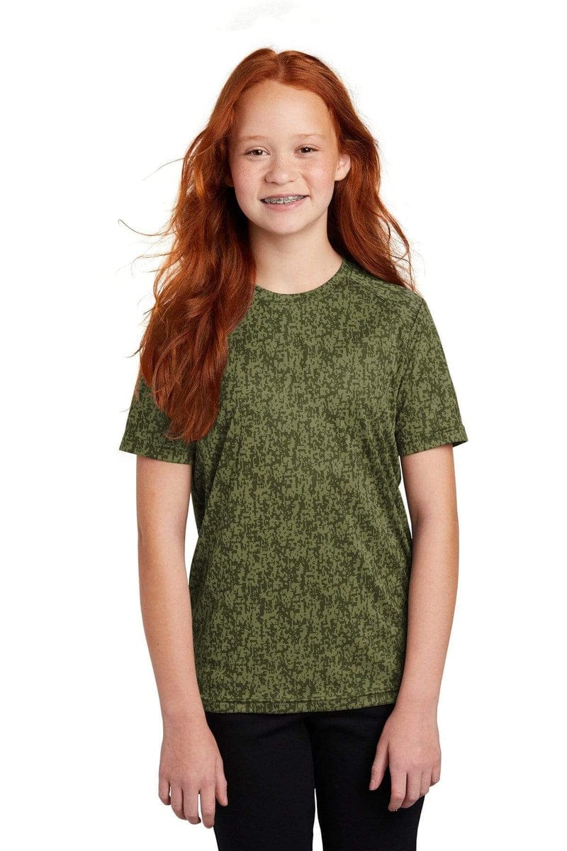 Sport-Tek YST460 Youth Digi Camo Tee in 