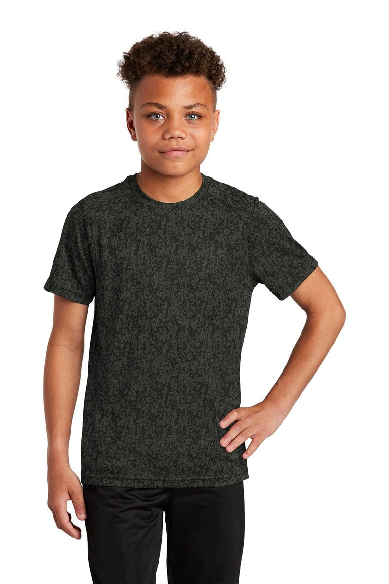 Sport-Tek YST460 Youth Digi Camo Tee in 