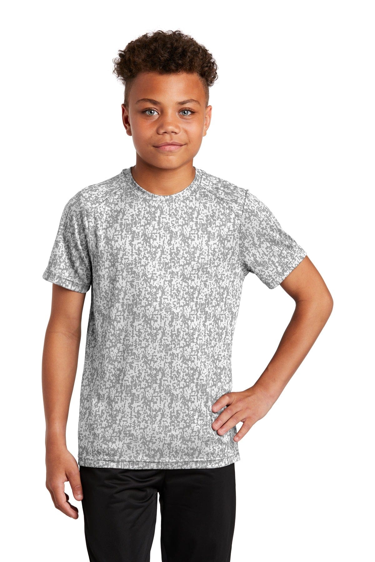Sport-Tek T-Shirts XS / White Sport-Tek YST460 Youth Digi Camo Tee