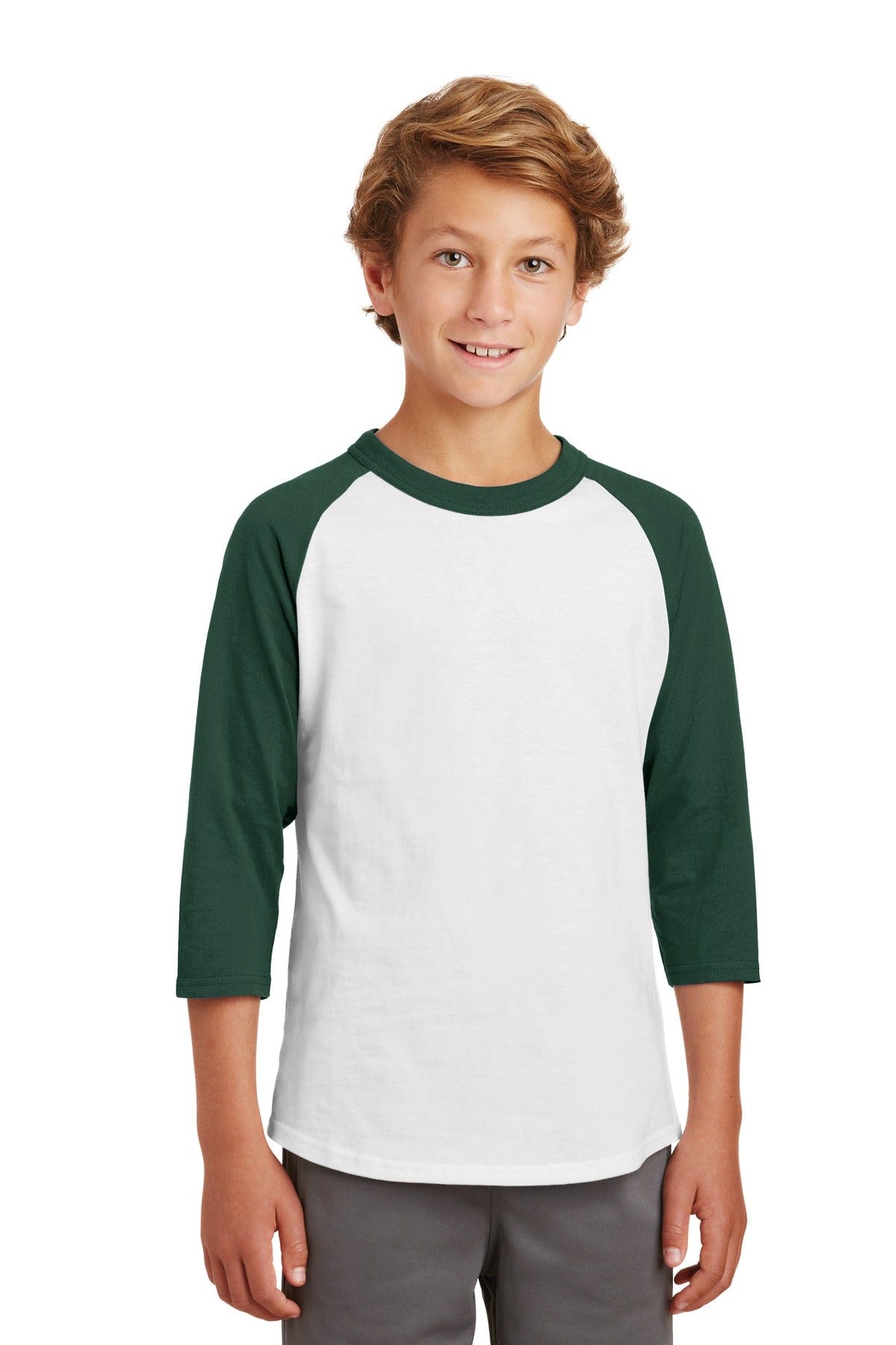 Sport-Tek YT200 Youth Colorblock Raglan Jersey in 