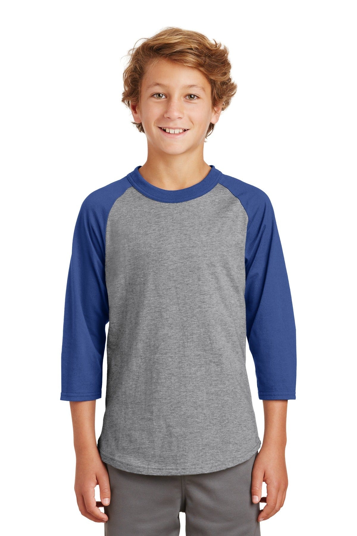 Sport-Tek YT200 Youth Colorblock Raglan Jersey in 