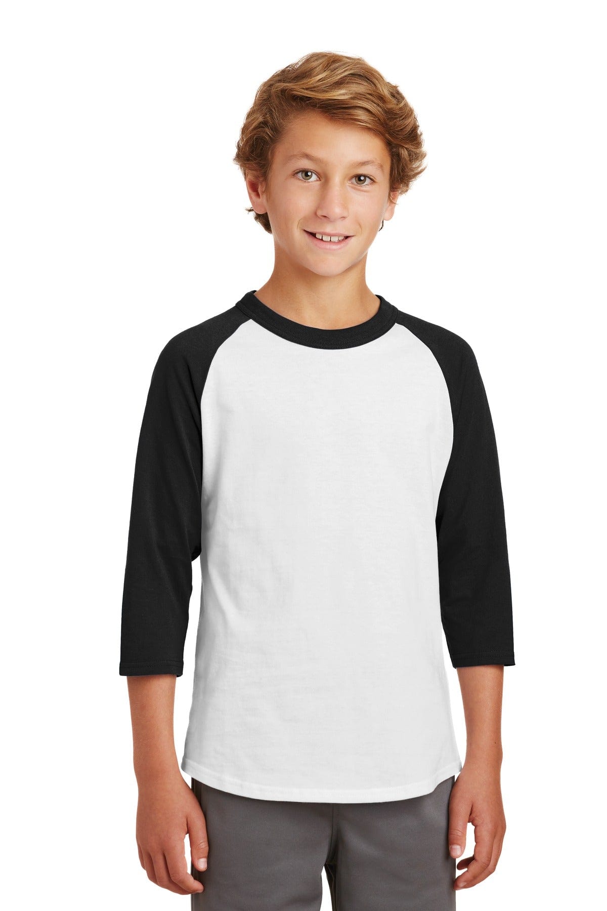 Sport-Tek YT200 Youth Colorblock Raglan Jersey in 