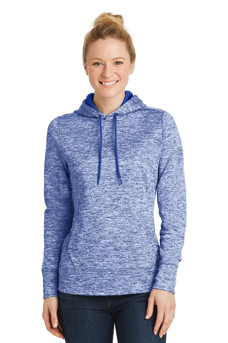 Sport-Tek ® Ladies PosiCharge ® Electric Heather Fleece Hooded Pullover. LST225