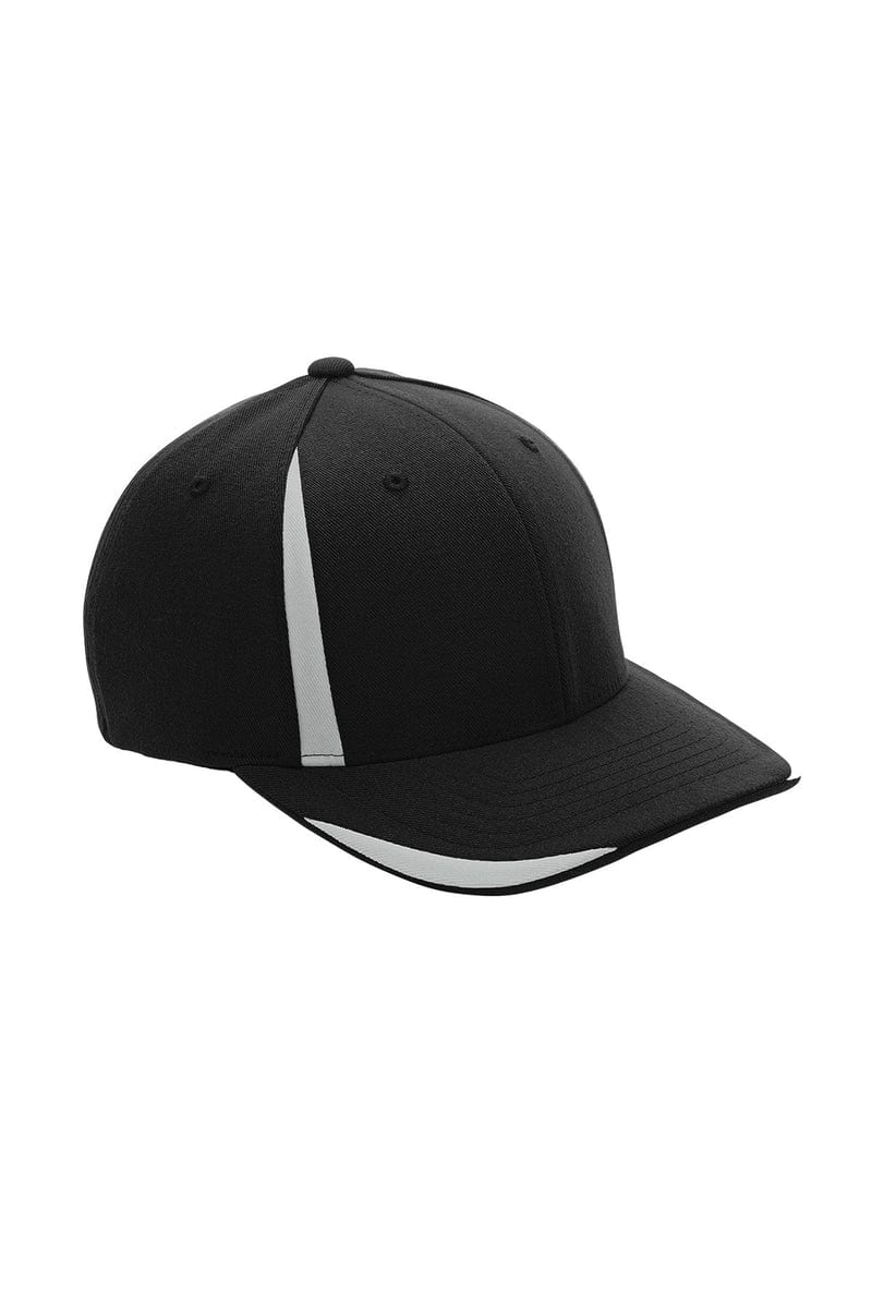 Team 365 ATB102 by Flexfit Adult Pro-Formance(r) Front Sweep Cap in Black/ Sp Silver