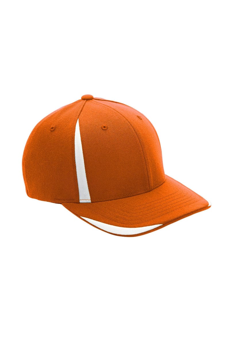 Team 365 ATB102 by Flexfit Adult Pro-Formance(r) Front Sweep Cap in Sp Orange/ White