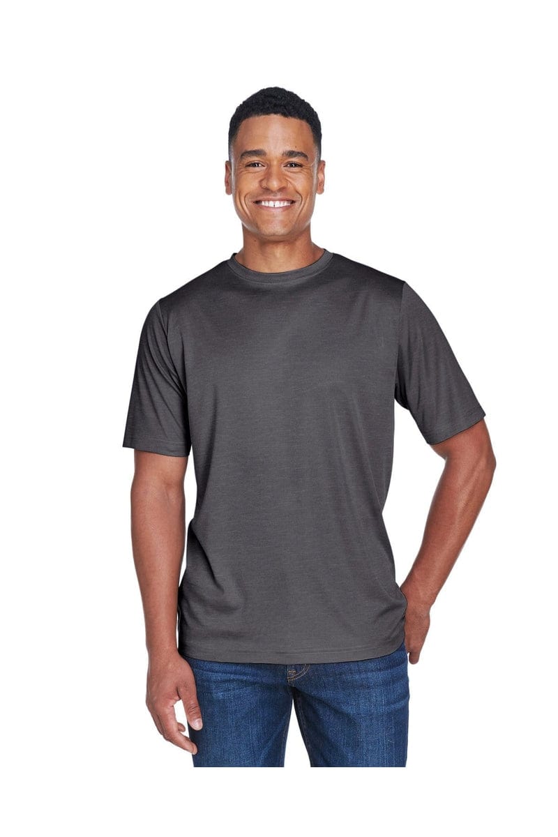 Team 365 TT11H: Men's Sonic Heather Performance T-Shirt in Dk Grey Heather