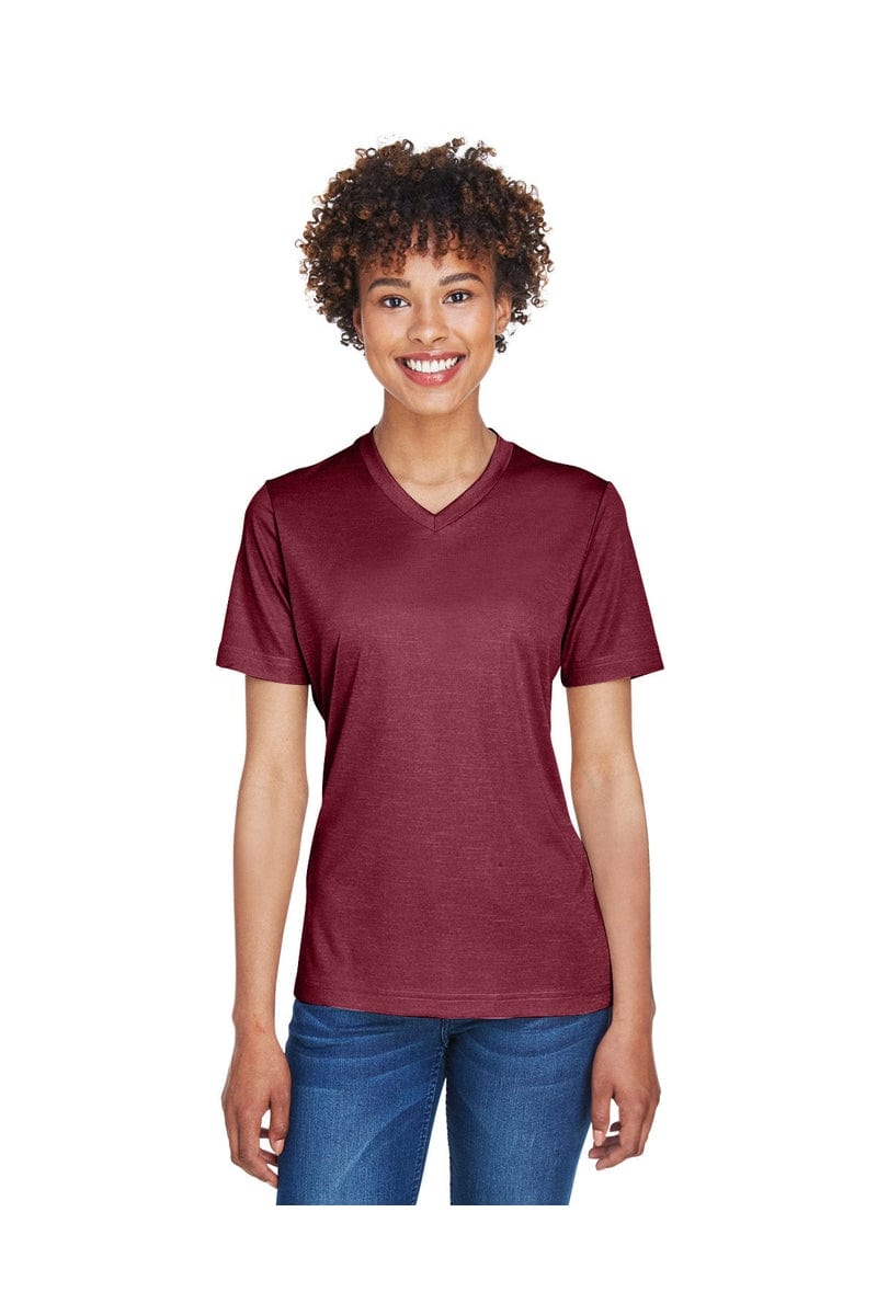 Team 365 TT11HW: Ladies' Sonic Heather Performance T-Shirt in Sp Maroon Hthr
