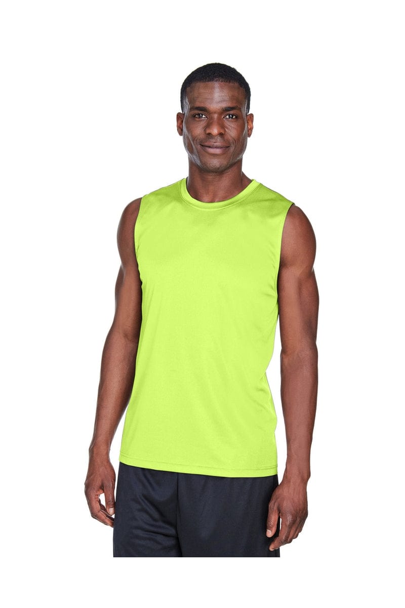 Team 365 TT11M: Men's Performance Muscle T-Shirt in Safety Yellow