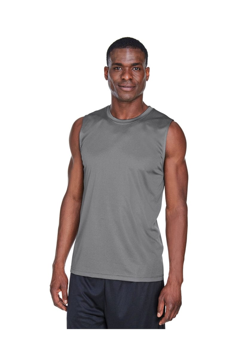Team 365 TT11M: Men's Performance Muscle T-Shirt in Sport Graphite