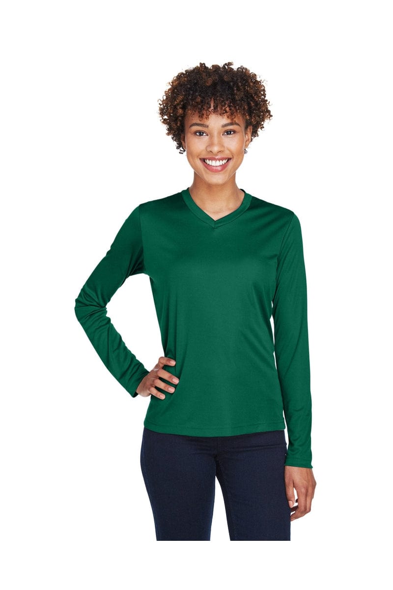 Team 365 TT11WL: Ladies' Zone Performance Long-Sleeve T-Shirt in Sport Forest