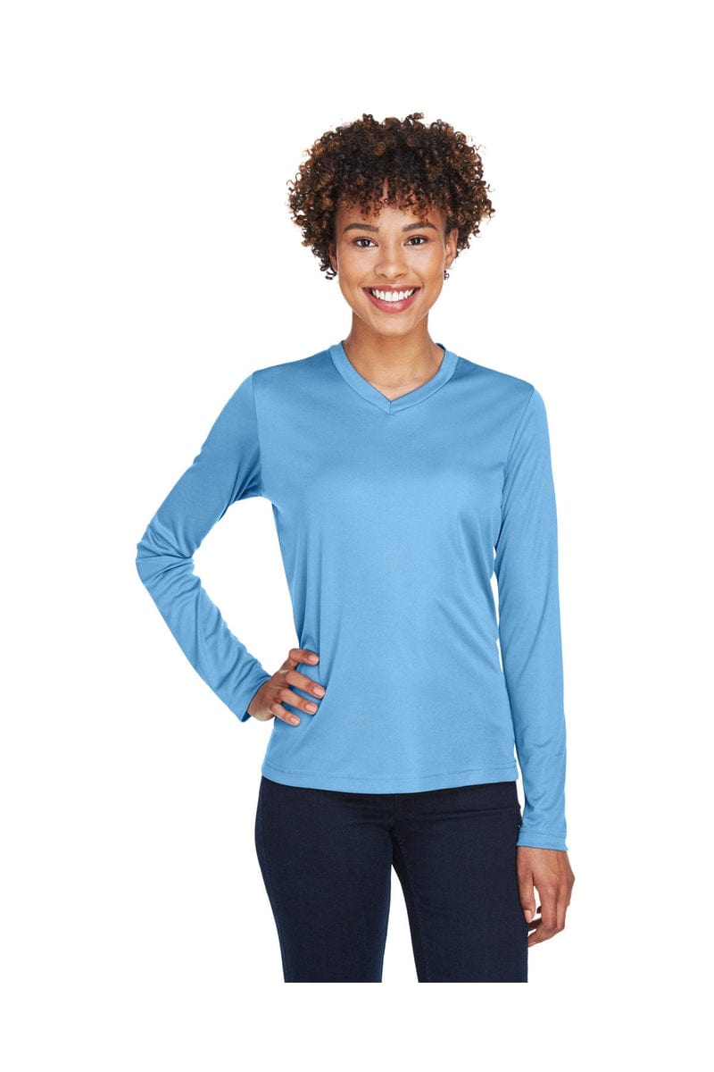 Team 365 TT11WL: Ladies' Zone Performance Long-Sleeve T-Shirt in Sport Light Blue