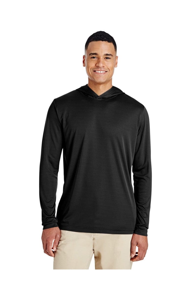 Team 365 TT41: Men's Zone Performance Hoodie in Black