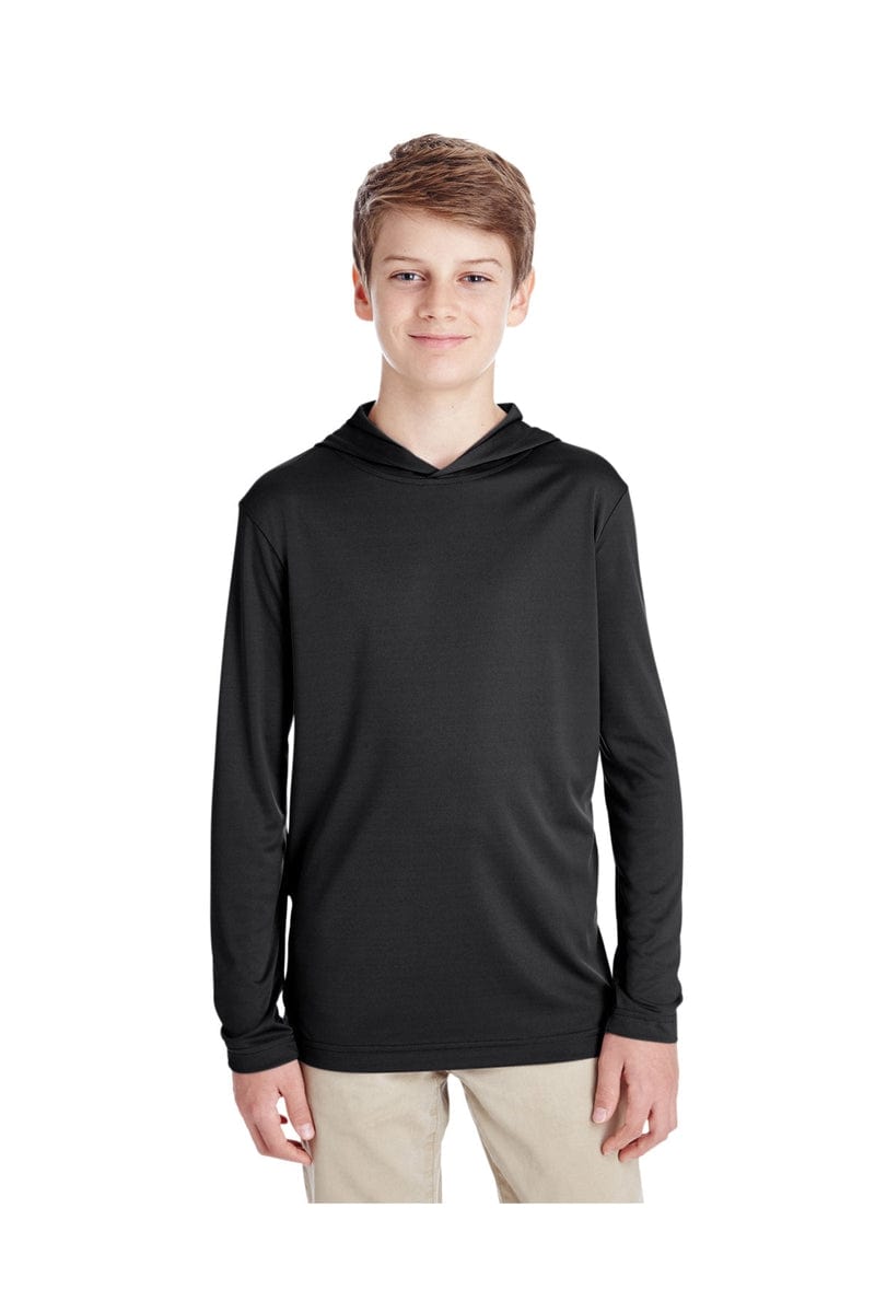 Team 365 TT41Y: Youth Zone Performance Hoodie in Black