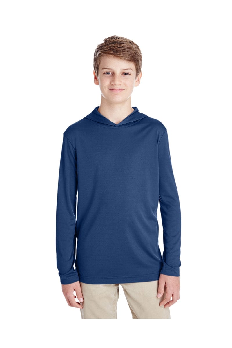 Team 365 TT41Y: Youth Zone Performance Hoodie in Sport Dark Navy