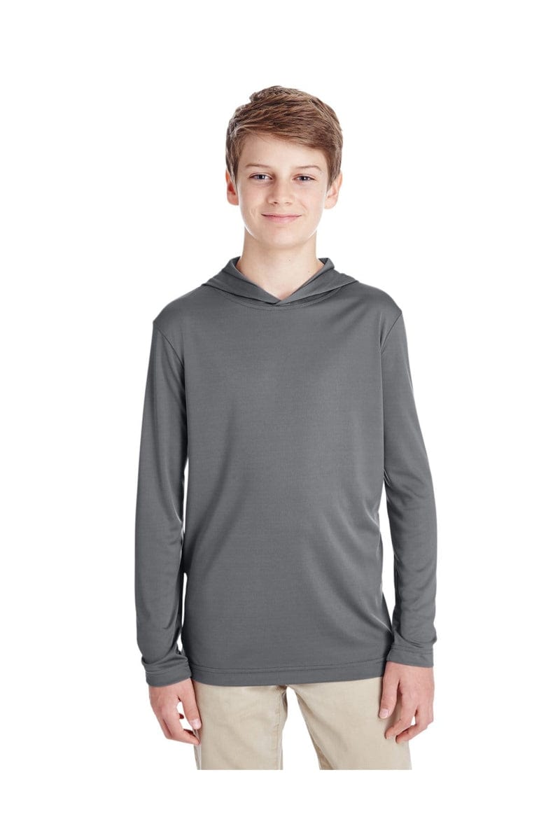 Team 365 TT41Y: Youth Zone Performance Hoodie in Sport Graphite