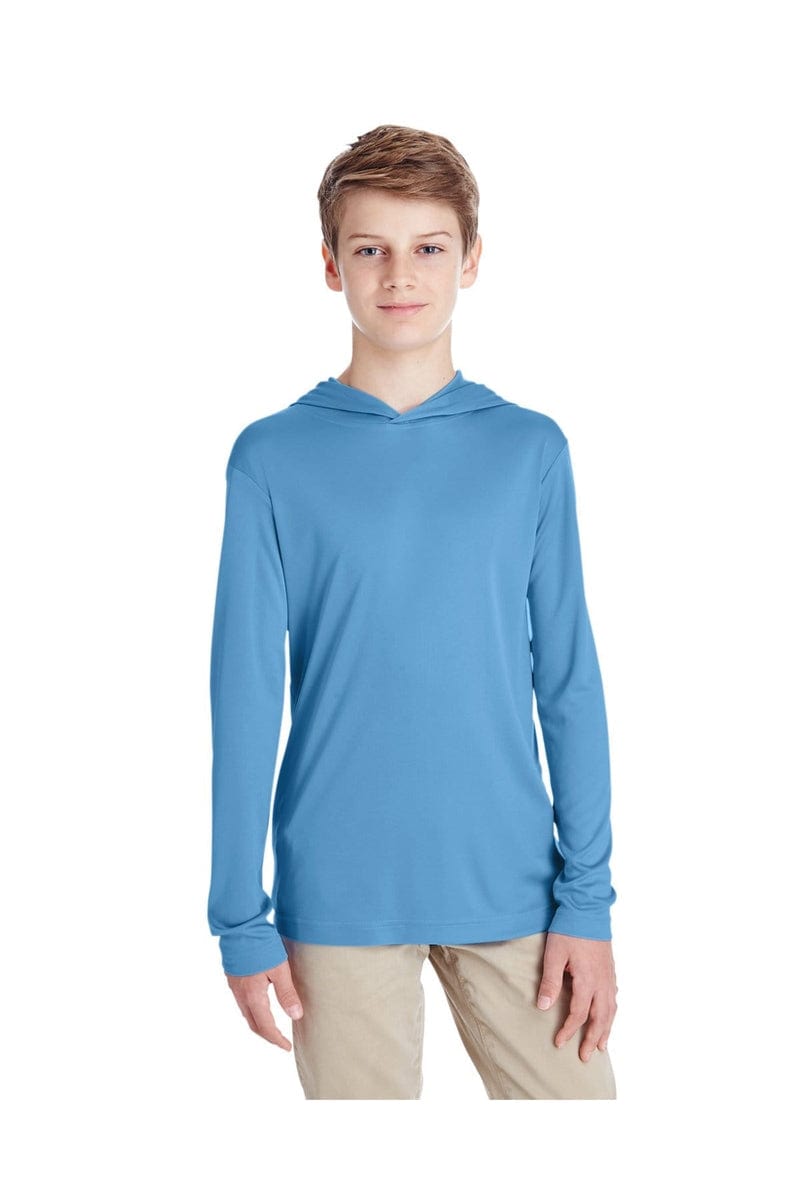 Team 365 TT41Y: Youth Zone Performance Hoodie in Sport Light Blue