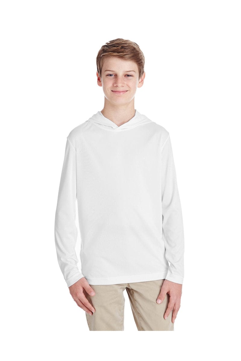 Team 365 TT41Y: Youth Zone Performance Hoodie in White