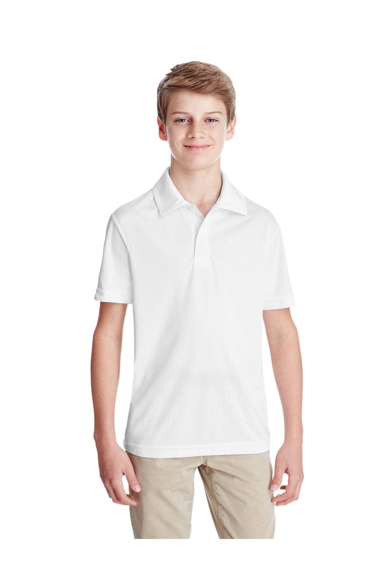 Team 365 TT51Y Youth Zone Performance Polo in White