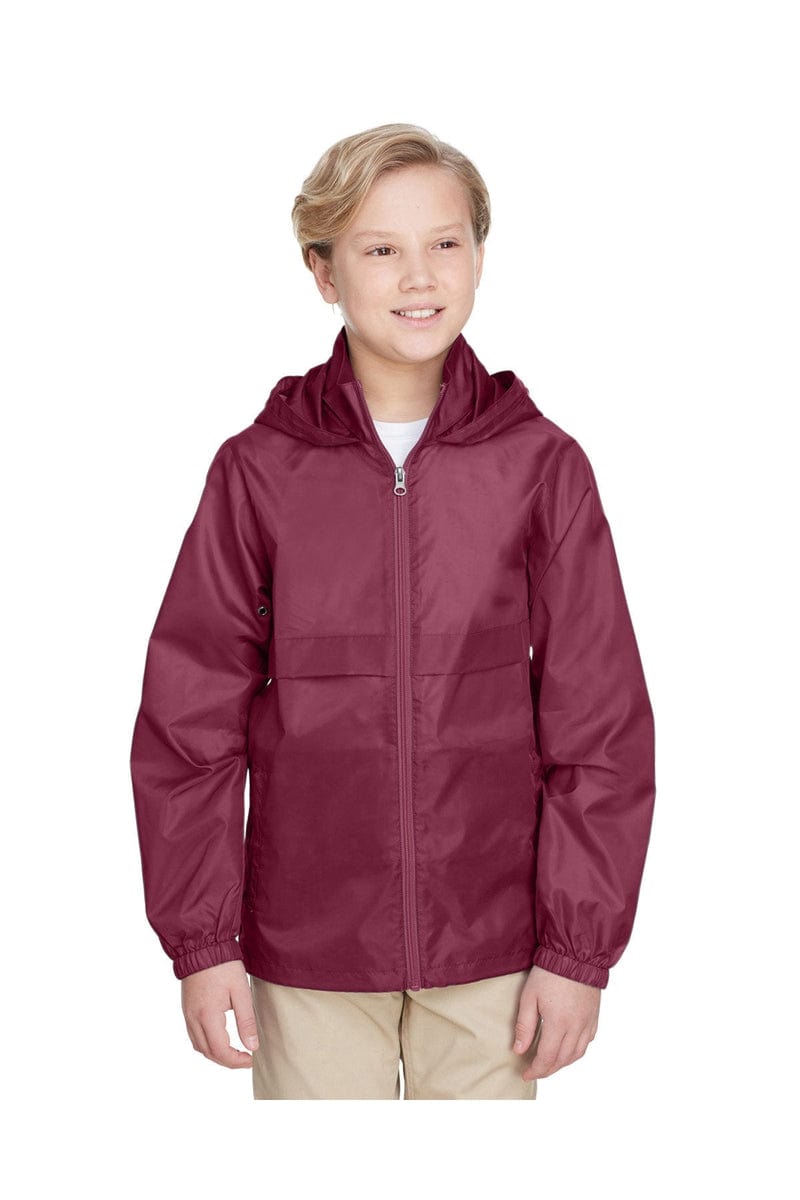 Team 365 TT73Y Youth Zone Protect Lightweight Jacket in Sport Maroon