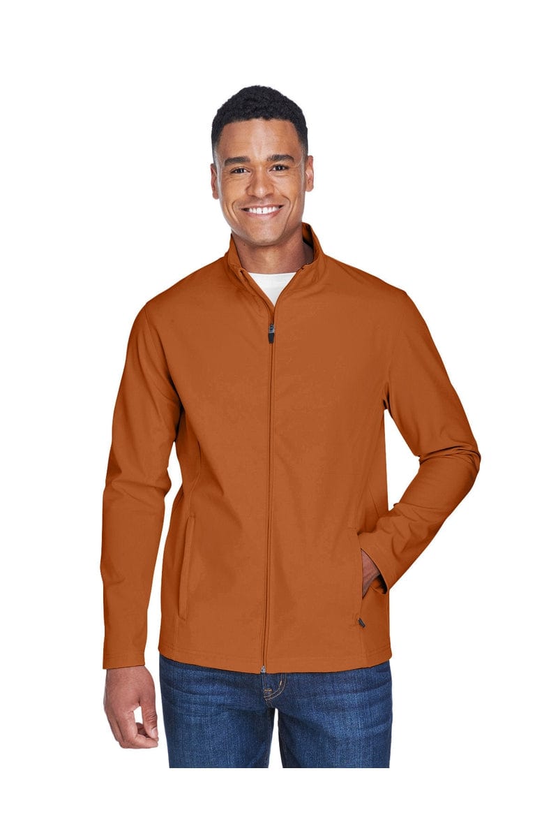 Team 365 TT80 Men's Leader Soft Shell Jacket, Basic Colors in Sport Bnrt Ornge