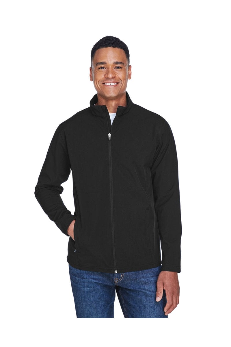 Team 365 TT80 Men's Leader Soft Shell Jacket, Basic Colors in Black