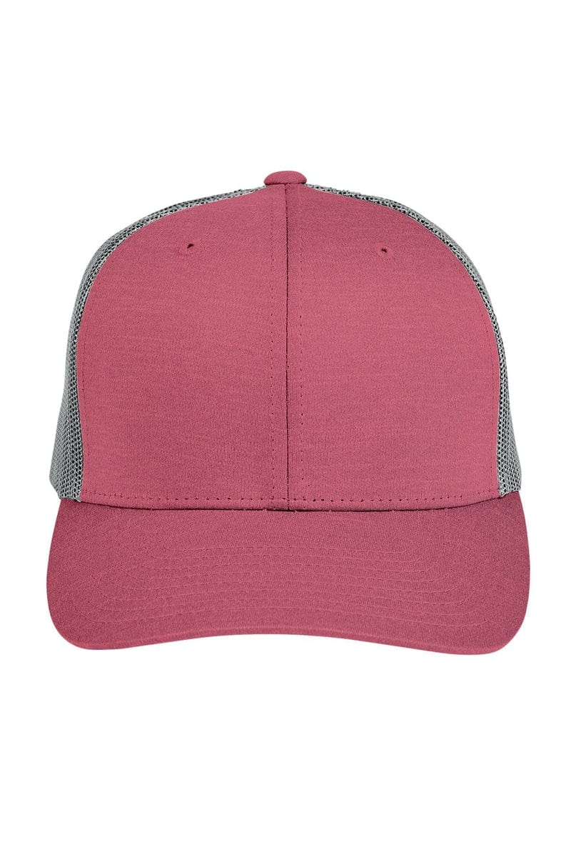 Team 365 TT802 by Yupoong(r) Adult Zone Sonic Heather Trucker Cap in Sp Mrn Ht/ Sp Gr