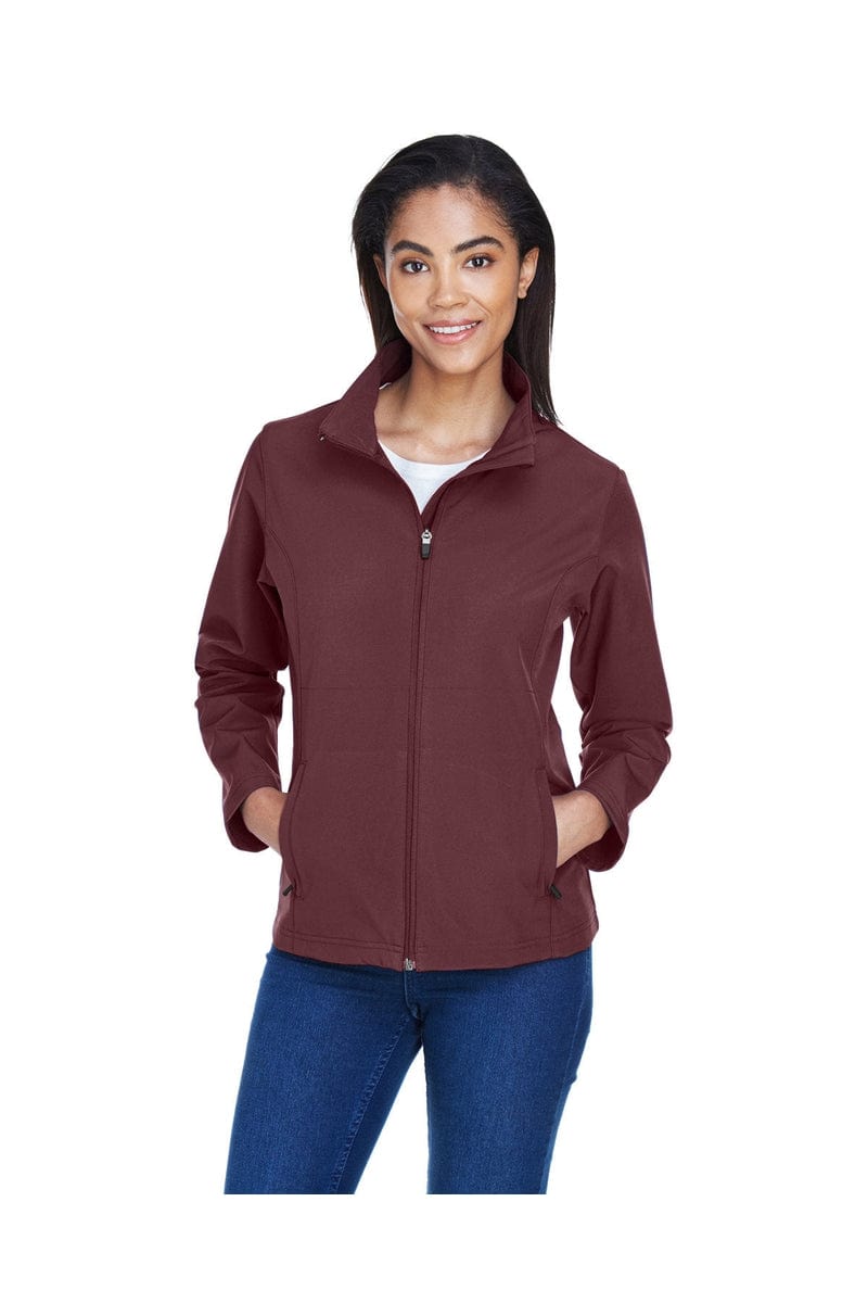 Team 365 TT80W Ladies' Leader Soft Shell Jacket, Basic Colors in Sport Dark Mroon