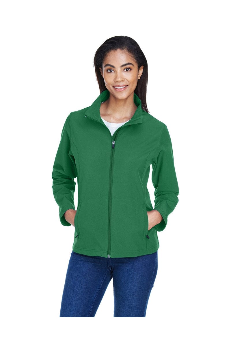 Team 365 TT80W Ladies' Leader Soft Shell Jacket, Basic Colors in Sport Dark Green